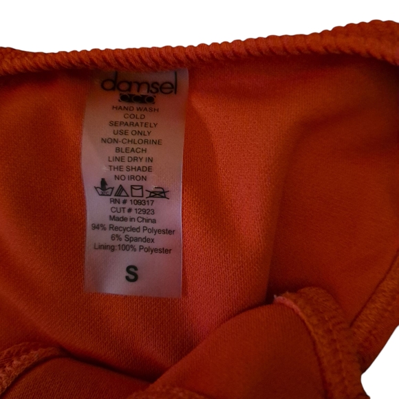 Damsel Vibrant Red Triangle 2 Piece Bikini with High-Cut Design - Picture 6 of 6